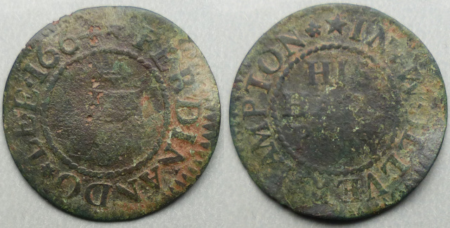 Wolverhampton, Ferdinando Lee 1664 halfpenny N4229